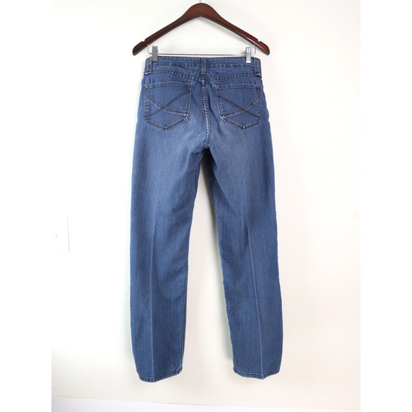 NYDJ Size 8 Marilyn Straight Leg Jeans Mid Rise Medium Blue Wash - Picture 5 of 10